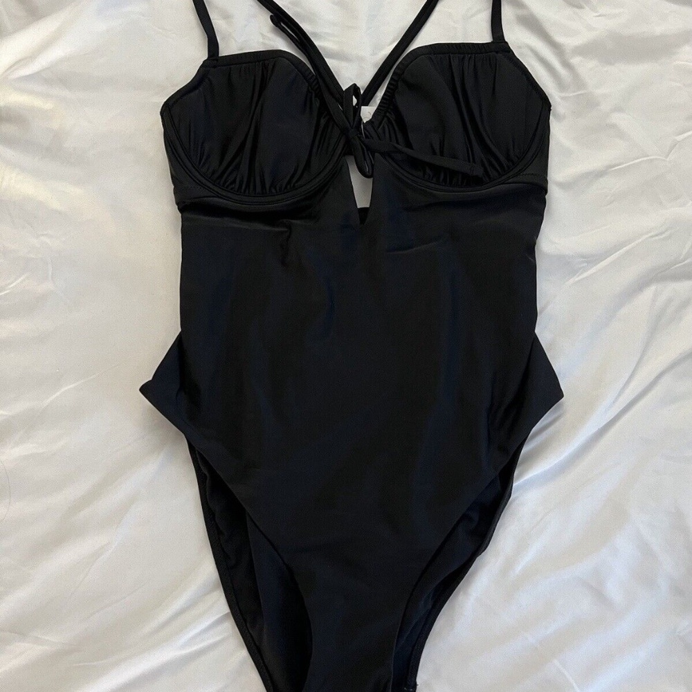 Adore Me Annabee One Piece Swimwear in Black - Size Large